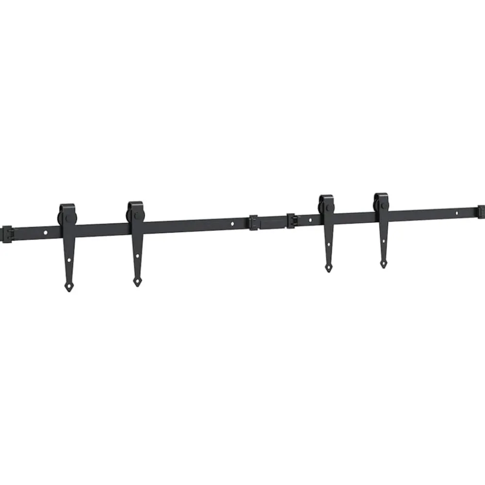 vidaXL Kit de puerta corredera de armario acero carbono 122 cm Online