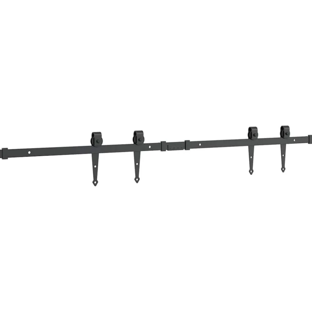 vidaXL Kit de puerta corredera de armario acero carbono 122 cm Online