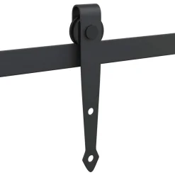 vidaXL Kit de puerta corredera de armario acero carbono 122 cm Online