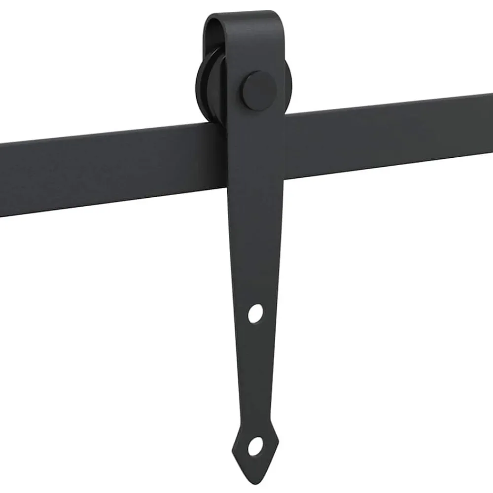 vidaXL Kit de puerta corredera de armario acero carbono 122 cm Online