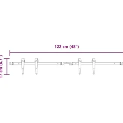 vidaXL Kit de puerta corredera de armario acero carbono 122 cm Online