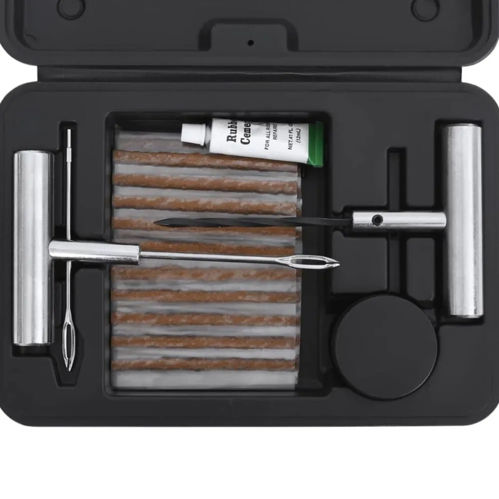 vidaXL Piezas Y Accesorios Para Vehículos-Kit de reparación de neumáticos 27 piezas