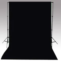 vidaXL Kit estudio fotográfico con telón de fondo, lámparas y paraguas Negro