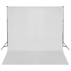 vidaXL Cámaras Y Objetivos-Kit estudio fotográfico con telón de fondo, lámparas y paraguas