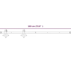 vidaXL Kit herrajes para puertas correderas de acero 183 cm Blanco Discount