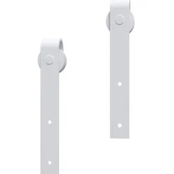 vidaXL Kit herrajes para puertas correderas de acero 183 cm Blanco Clearance