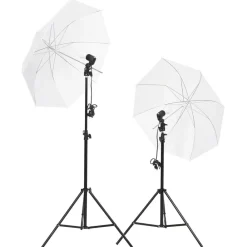vidaXL Kit iluminación de estudio fotográfico con trípodes y paraguas Outlet