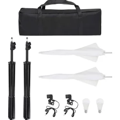 vidaXL Kit iluminación de estudio fotográfico con trípodes y paraguas Outlet
