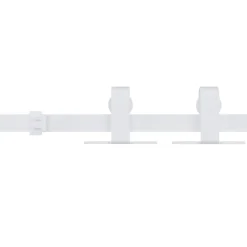 vidaXL Materiales De Construcción-Kit mini puerta corredera armario acero carbono blanco 183 cm