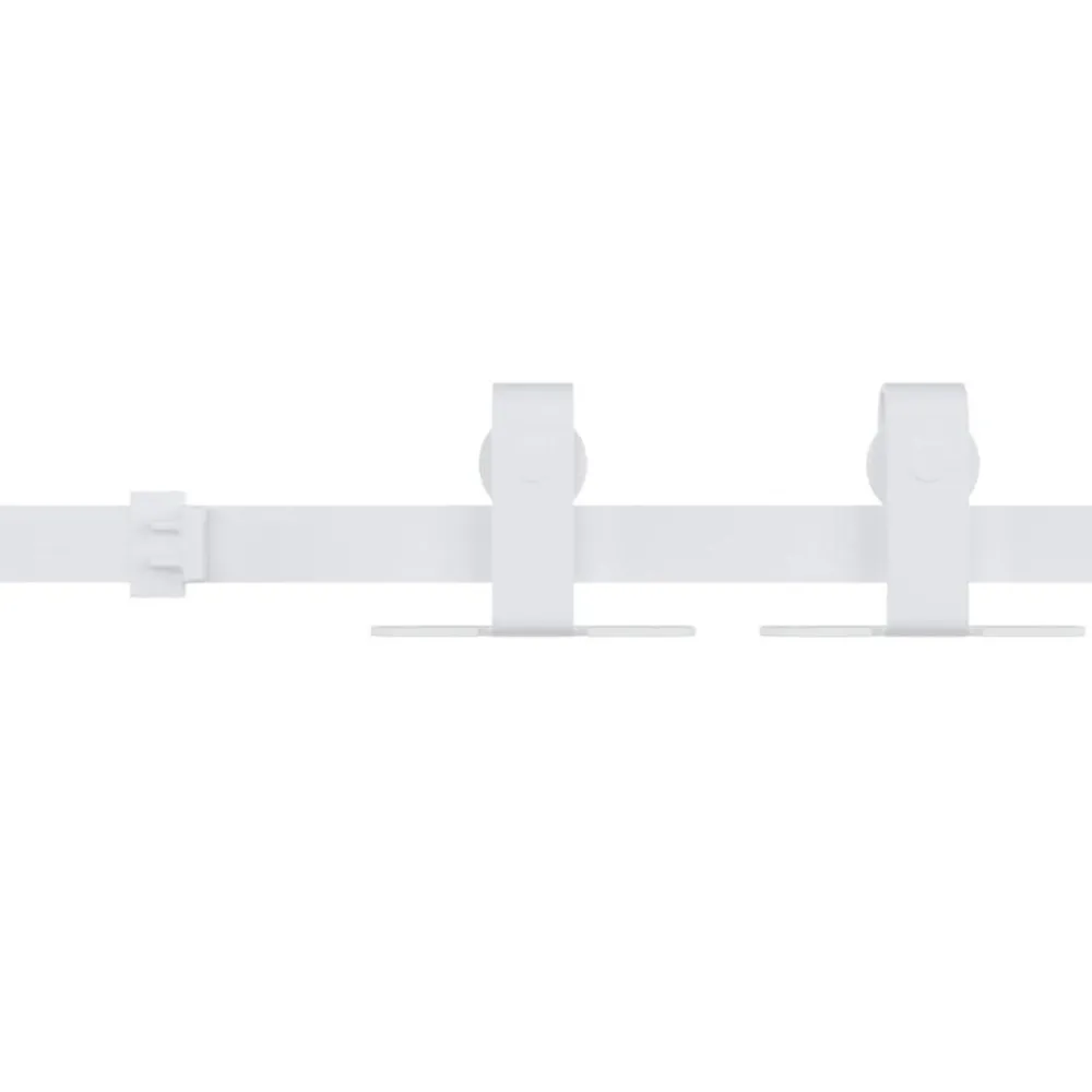 vidaXL Materiales De Construcción-Kit mini puerta corredera armario acero carbono blanco 183 cm
