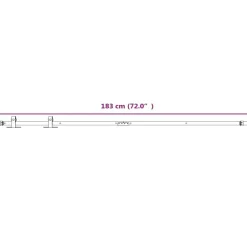 vidaXL Materiales De Construcción-Kit mini puerta corredera armario acero carbono blanco 183 cm