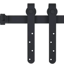 vidaXL Accesorios De Bricolaje-Kit mini puerta corredera de armario acero carbono 183 cm