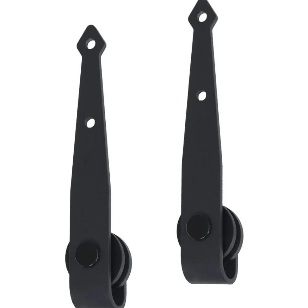vidaXL Accesorios De Bricolaje-Kit mini puerta corredera de armario acero carbono 183 cm