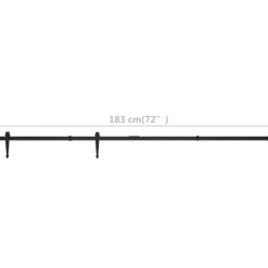 vidaXL Accesorios De Bricolaje-Kit mini puerta corredera de armario acero carbono 183 cm