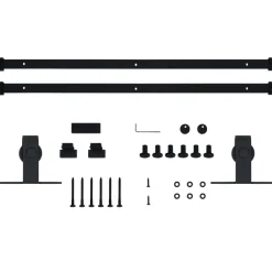 vidaXL Kit mini puerta corredera de armario acero carbono 183 cm Clearance