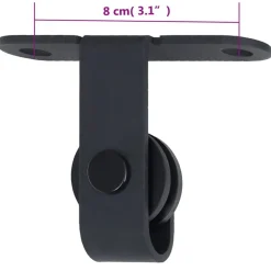 vidaXL Kit mini puerta corredera de armario acero carbono 183 cm Clearance