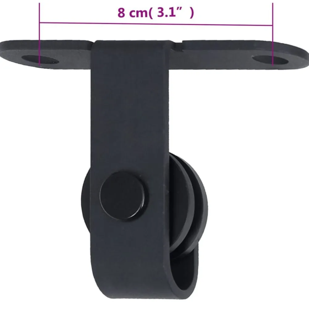 vidaXL Kit mini puerta corredera de armario acero carbono 183 cm Clearance