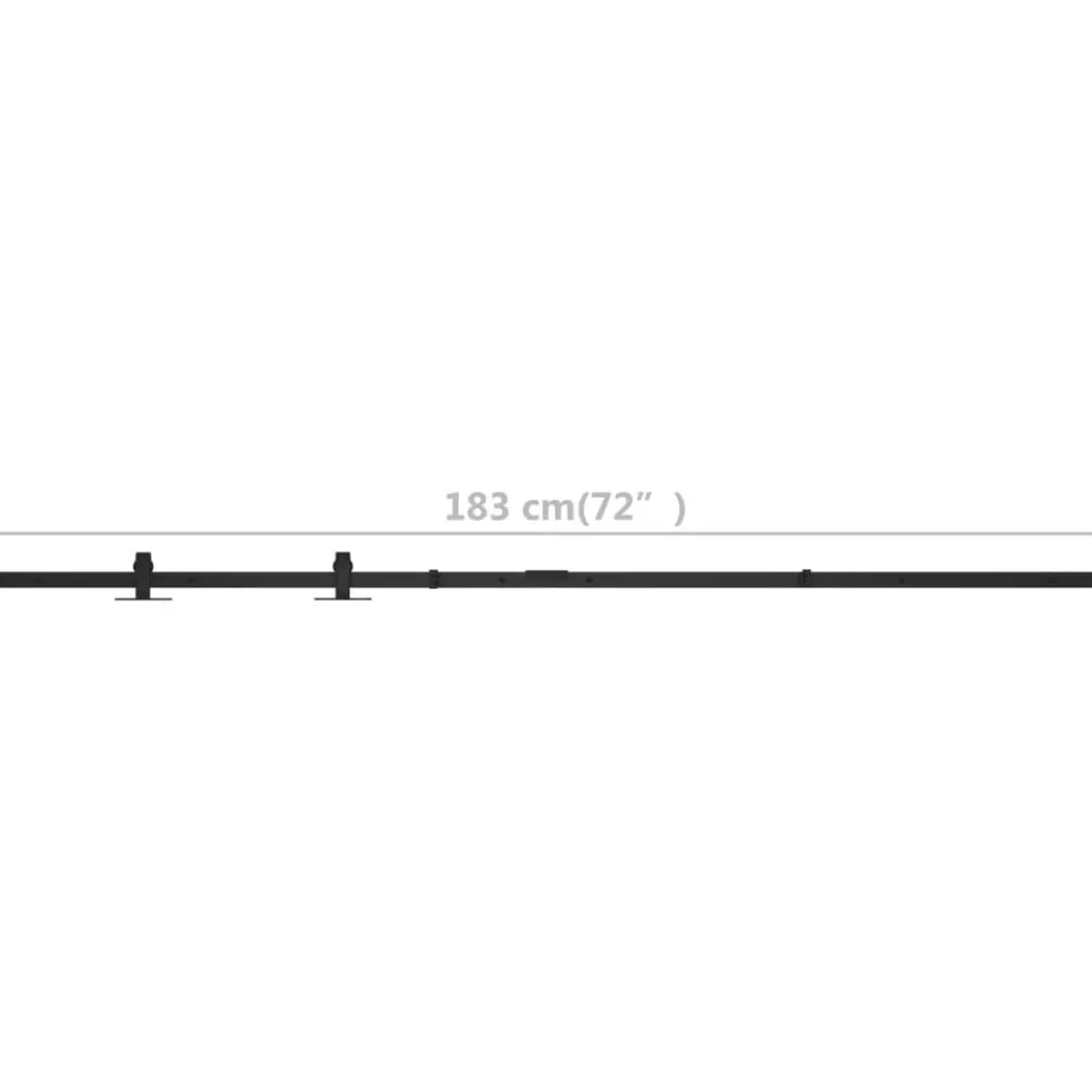 vidaXL Kit mini puerta corredera de armario acero carbono 183 cm Clearance