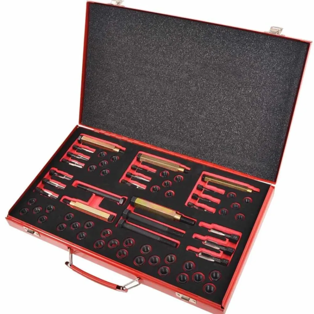 vidaXL Kit reparación rosca bujía incandescente 63 pzas M8 M9 M10 M12 Sale