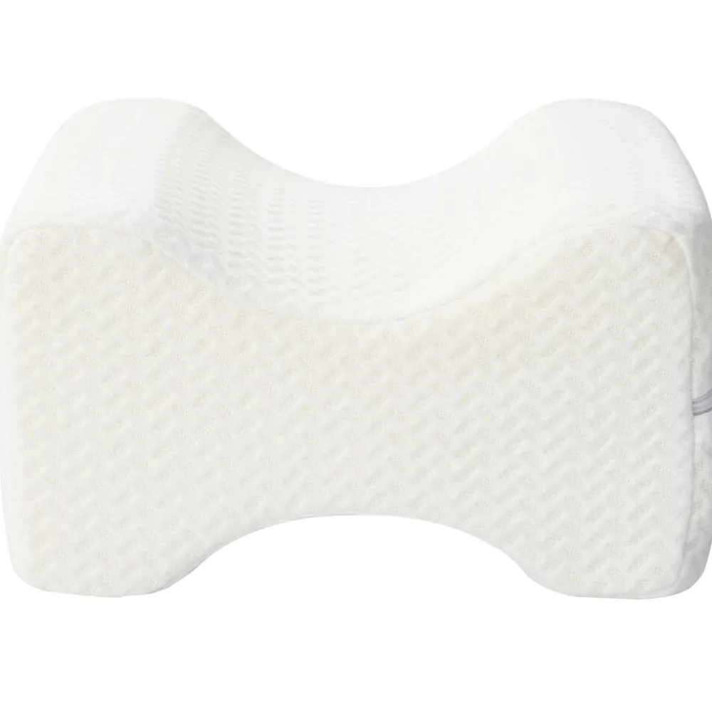 vidaXL Knee Pillow Espuma viscoelástica y poliéster 26 x 21,5 x 15 cm White Outlet