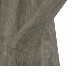 vidaXL Materiales De Construcción-Lama de Suelo Autoadhesiva 32 pcs Gris y marrón 4,46 m² PVC