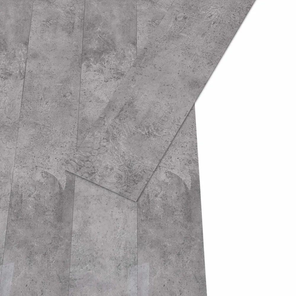 vidaXL Materiales De Construcción-Lama de Suelo Autoadhesiva 32 pcs Cemento Marrón 4,46 m² PVC