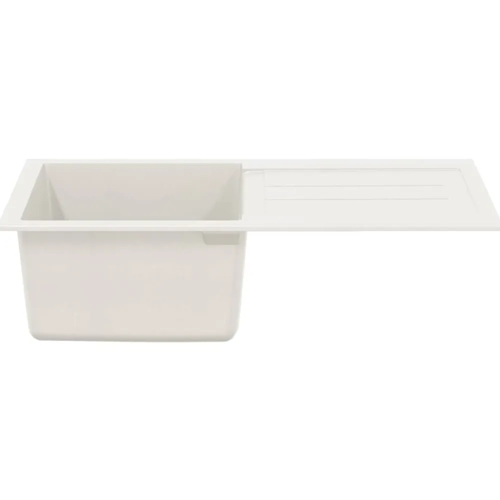 vidaXL Lavabo 780 x 500 mm 80% Cuarzo y 20% Resina White Clearance