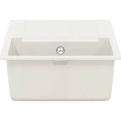 vidaXL Lavabo 780 x 500 mm 80% Cuarzo y 20% Resina White Clearance