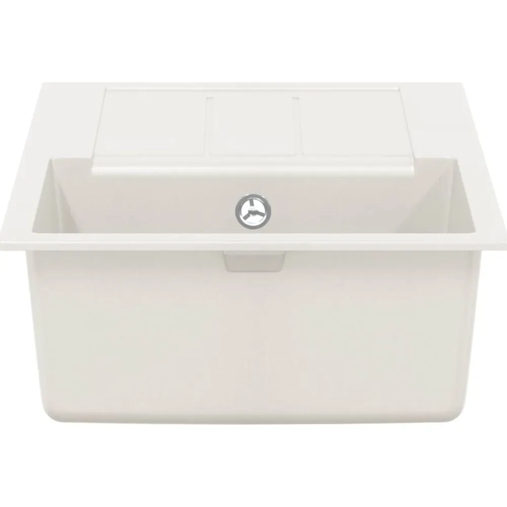 vidaXL Lavabo 780 x 500 mm 80% Cuarzo y 20% Resina White Clearance