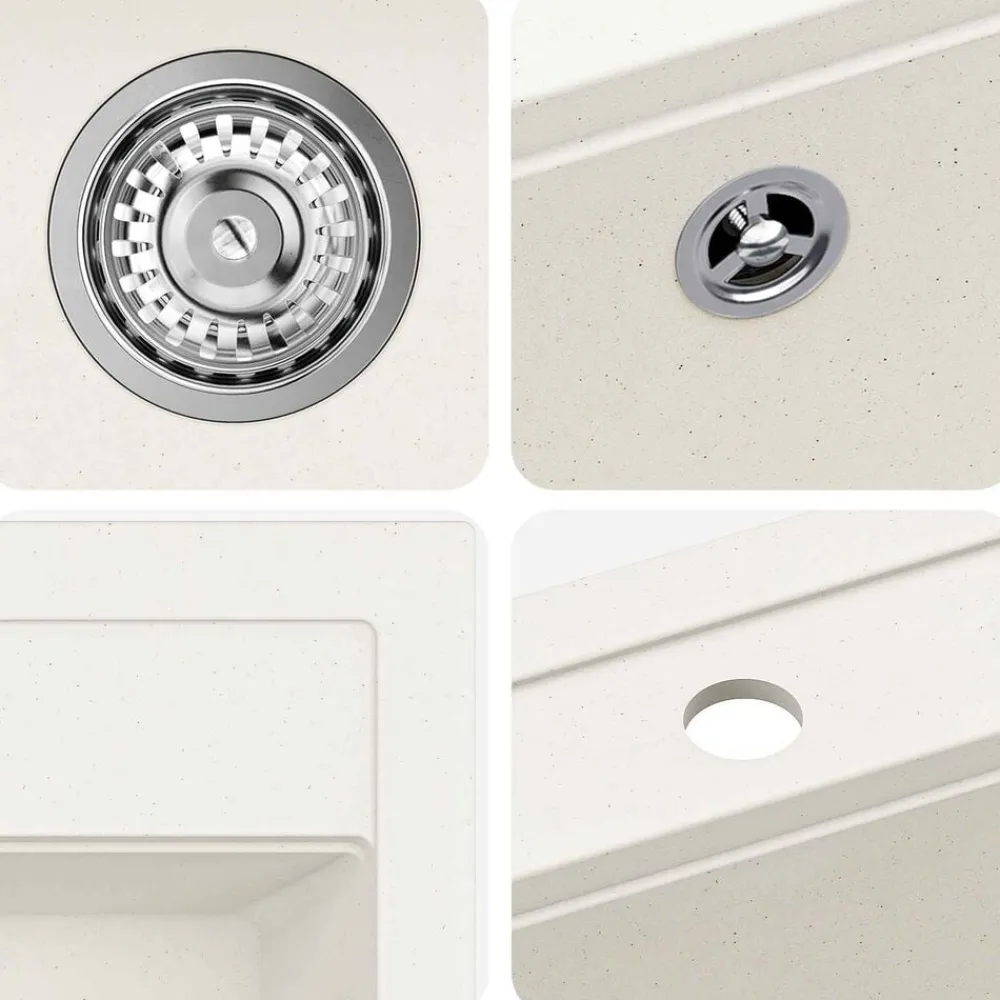 vidaXL Lavabo 470 x 440 mm granito White