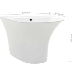vidaXL Fontanería-Lavabo 47 x 45 x 37 cm Cerámica Glaseada