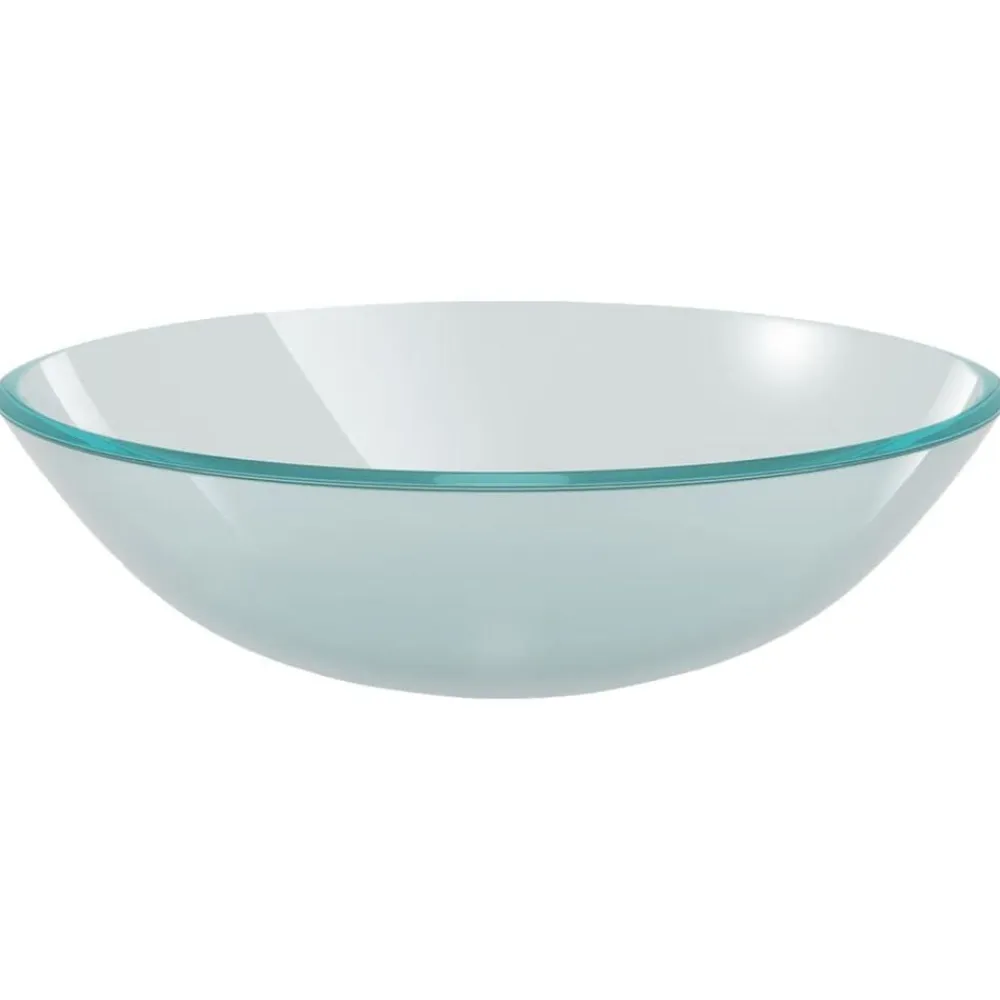 vidaXL Lavabo baño grifo&desagüe de empuje vidrio templado esmerilado Discount