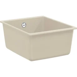 vidaXL Fontanería-Lavabo 370 x 460 mm 80% Cuarzo y 20% Resina