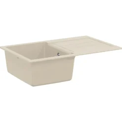 vidaXL Lavabo 780 x 500 mm 80% Cuarzo y 20% Resina Beige Outlet