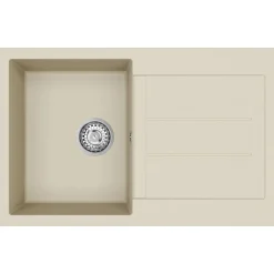 vidaXL Lavabo 780 x 500 mm 80% Cuarzo y 20% Resina Beige Outlet