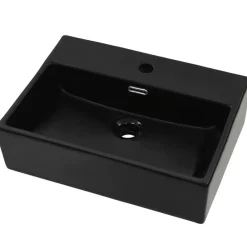 vidaXL Fontanería-Lavabo con orificio para grifo cerámica 51,5x38,5x15 cm