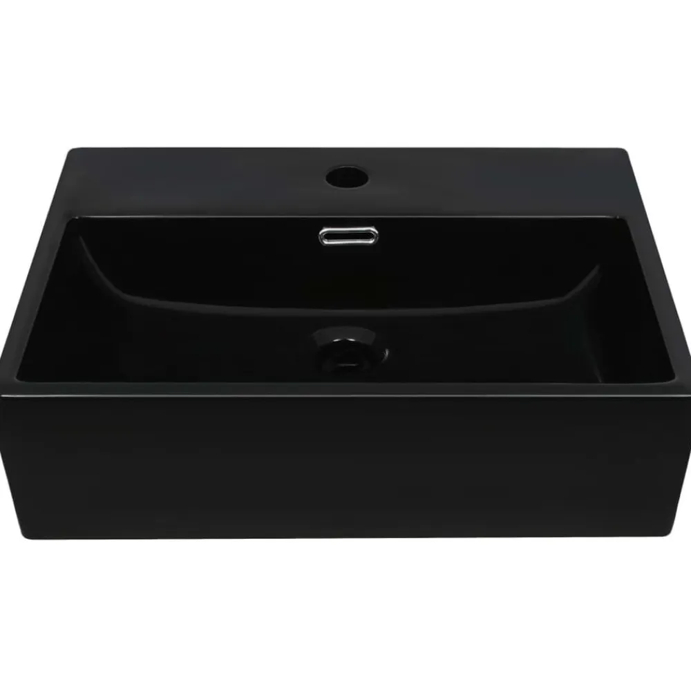 vidaXL Fontanería-Lavabo con orificio para grifo cerámica 51,5x38,5x15 cm
