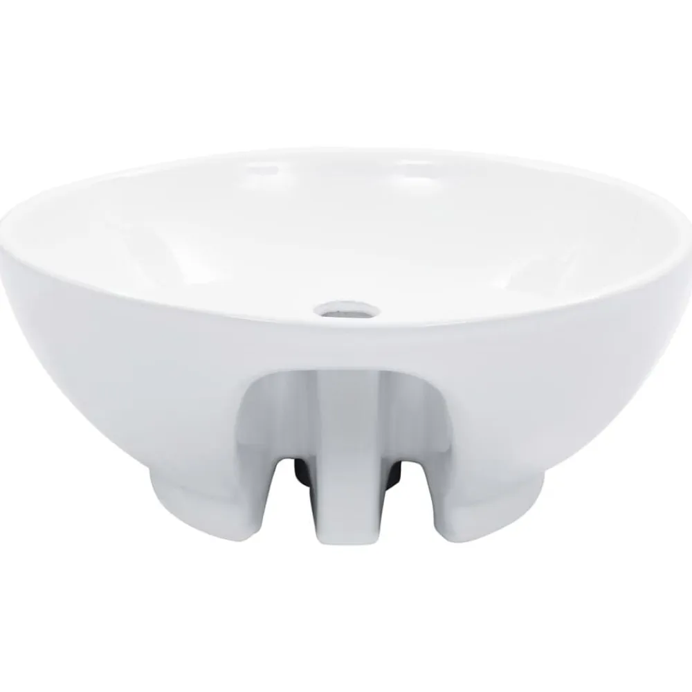 vidaXL Lavabo con rebosadero 46,5x18 cm cerámica Blanco Online