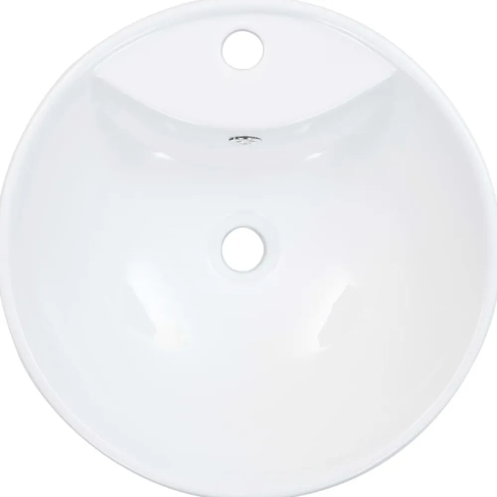 vidaXL Lavabo con rebosadero 46,5x18 cm cerámica Blanco Online