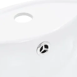 vidaXL Lavabo con rebosadero 46,5x18 cm cerámica Blanco Online