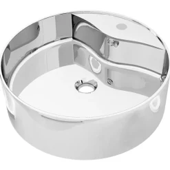 vidaXL Fontanería-Lavabo con rebosadero 46,5x15,5 cm cerámica