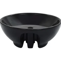vidaXL Lavabo con rebosadero 46,5x18 cm cerámica Negro Discount