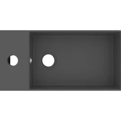 vidaXL Lavabo con rebosadero cerámica Gris oscuro Best