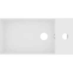 vidaXL Lavabo con rebosadero cerámica Blanco mate New