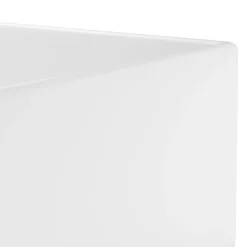 vidaXL Lavabo con rebosadero cerámica Blanco mate New