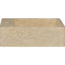 vidaXL Lavabo mármol 40x40x12 cm Crema New