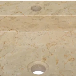 vidaXL Lavabo mármol 40x40x12 cm Crema New