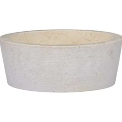 vidaXL Fontanería-Lavabo mármol Ø40x15 cm