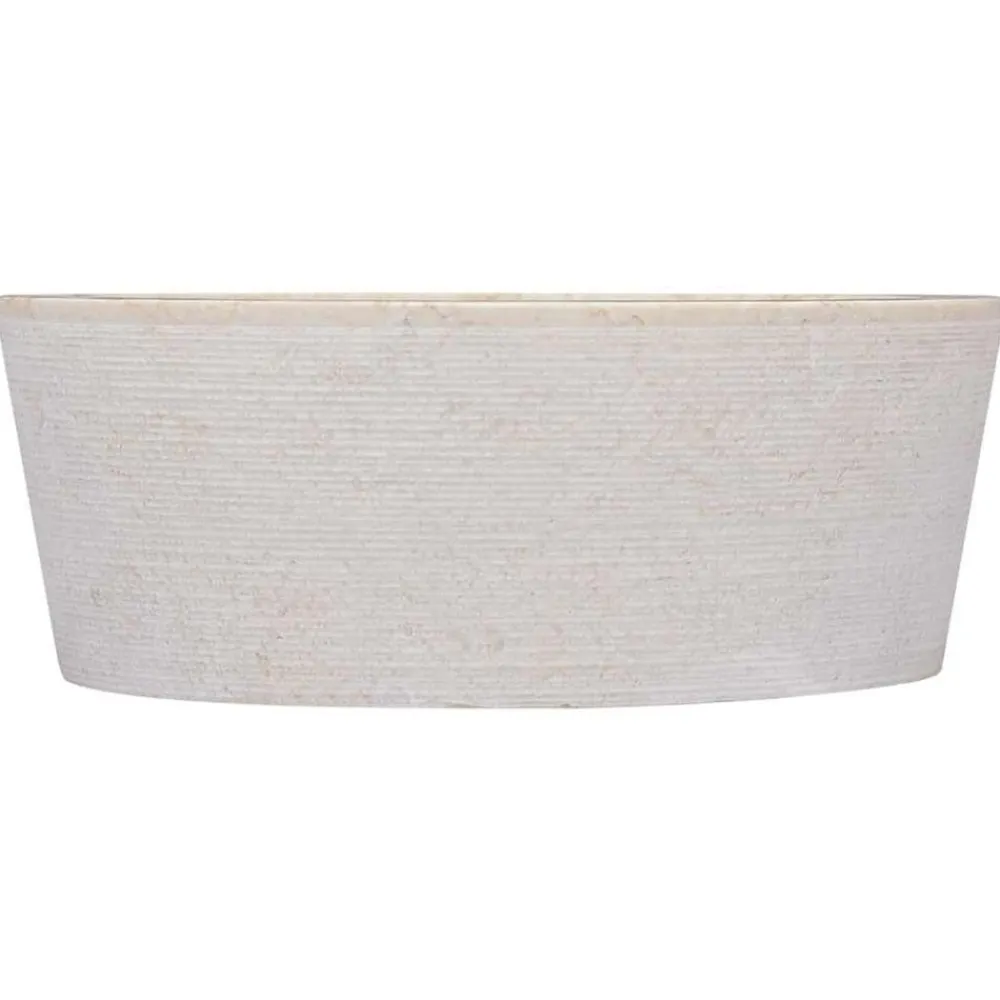 vidaXL Fontanería-Lavabo mármol Ø40x15 cm