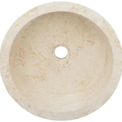 vidaXL Fontanería-Lavabo mármol Ø40x15 cm